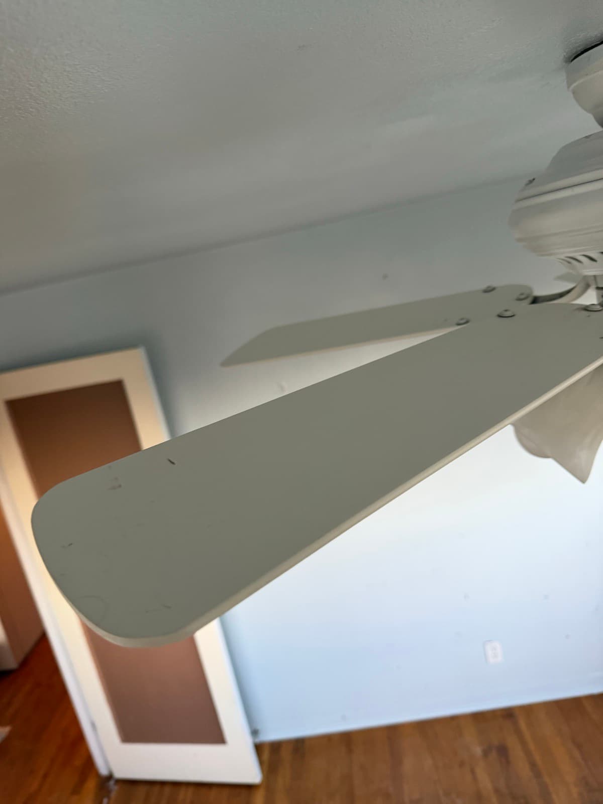 Home Cleaning in Tacoma, WA — Living Room after cleaning: Each blade hand-wiped, motor housing detailed